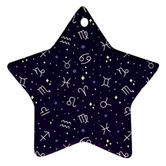 Vector Seamless Dark Zodiac Sign Star Symbol Pattern Ornament (star) by Bedest