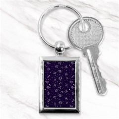 Vector Seamless Dark Zodiac Sign Star Symbol Pattern Key Chain (rectangle) by Bedest