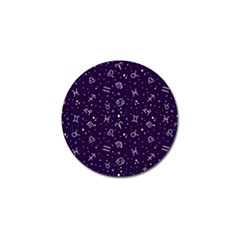 Vector Seamless Dark Zodiac Sign Star Symbol Pattern Golf Ball Marker by Bedest