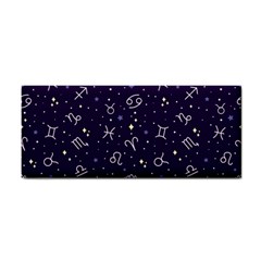 Vector Seamless Dark Zodiac Sign Star Symbol Pattern Hand Towel by Bedest