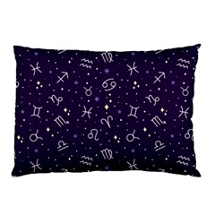 Vector Seamless Dark Zodiac Sign Star Symbol Pattern Pillow Case by Bedest