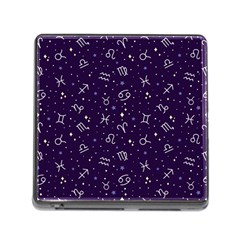 Vector Seamless Dark Zodiac Sign Star Symbol Pattern Memory Card Reader (square 5 Slot) by Bedest