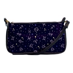 Vector Seamless Dark Zodiac Sign Star Symbol Pattern Shoulder Clutch Bag