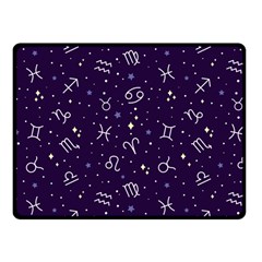 Vector Seamless Dark Zodiac Sign Star Symbol Pattern Fleece Blanket (small) by Bedest