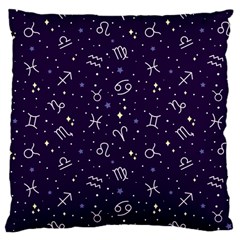 Vector Seamless Dark Zodiac Sign Star Symbol Pattern Large Cushion Case (one Side) by Bedest