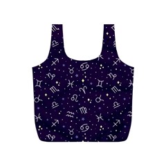 Vector Seamless Dark Zodiac Sign Star Symbol Pattern Full Print Recycle Bag (s) by Bedest