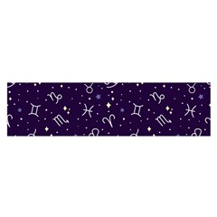 Vector Seamless Dark Zodiac Sign Star Symbol Pattern Oblong Satin Scarf (16  X 60 )