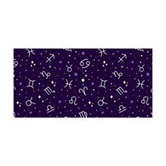 Vector Seamless Dark Zodiac Sign Star Symbol Pattern Yoga Headband by Bedest