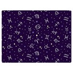 Vector Seamless Dark Zodiac Sign Star Symbol Pattern Two Sides Premium Plush Fleece Blanket (Extra Small) 40 x30  Blanket Front