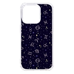 Vector Seamless Dark Zodiac Sign Star Symbol Pattern Iphone 14 Pro Tpu Uv Print Case by Bedest