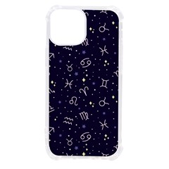 Vector Seamless Dark Zodiac Sign Star Symbol Pattern Iphone 13 Mini Tpu Uv Print Case by Bedest