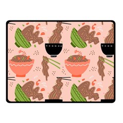 Japanese Street Food Soba Noodle In Bowl Pattern Two Sides Fleece Blanket (small) by Bedest