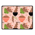 Japanese Street Food Soba Noodle In Bowl Pattern Two Sides Fleece Blanket (Small) 45 x34  Blanket Back