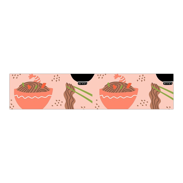 Japanese Street Food Soba Noodle In Bowl Pattern Velvet Scrunchie