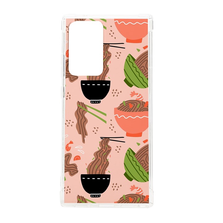 Japanese Street Food Soba Noodle In Bowl Pattern Samsung Galaxy Note 20 Ultra TPU UV Case