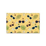 Seamless Pattern Of Sunglasses Tropical Leaves And Flower Sticker Rectangular (100 pack) Front