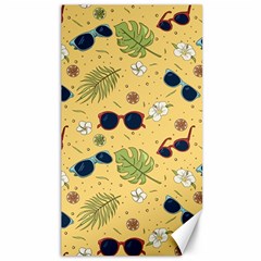 Seamless Pattern Of Sunglasses Tropical Leaves And Flower Canvas 40  X 72  by Bedest