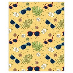 Seamless Pattern Of Sunglasses Tropical Leaves And Flower Drawstring Bag (small) by Bedest