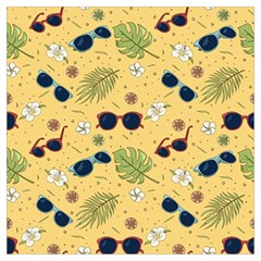 Seamless Pattern Of Sunglasses Tropical Leaves And Flower Lightweight Scarf 