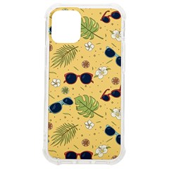 Seamless Pattern Of Sunglasses Tropical Leaves And Flower Iphone 12 Mini Tpu Uv Print Case	