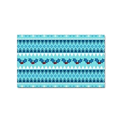 Blue Christmas Vintage Ethnic Seamless Pattern Sticker Rectangular (100 Pack)