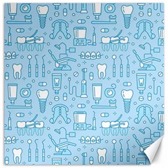 Dentist Blue Seamless Pattern Canvas 16  X 16 