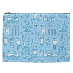 Dentist Blue Seamless Pattern Cosmetic Bag (xxl) by Bedest