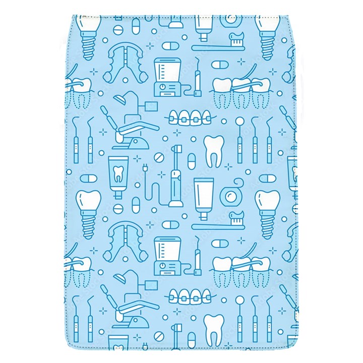 Dentist Blue Seamless Pattern Removable Flap Cover (S)