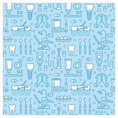 Dentist Blue Seamless Pattern Lightweight Scarf  by Bedest