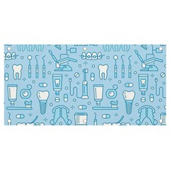 Dentist Blue Seamless Pattern Banner And Sign 4  X 2 