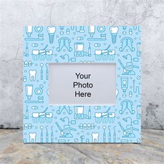 Dentist Blue Seamless Pattern White Box Photo Frame 4  X 6  by Bedest