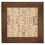 Aztec Tribal African Egyptian Style Seamless Pattern Vector Antique Ethnic Framed Tile Front