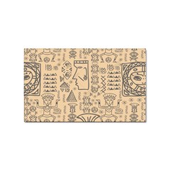 Aztec Tribal African Egyptian Style Seamless Pattern Vector Antique Ethnic Sticker (Rectangular)