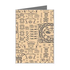 Aztec Tribal African Egyptian Style Seamless Pattern Vector Antique Ethnic Mini Greeting Card by Bedest