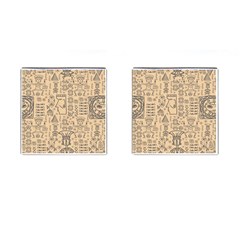 Aztec Tribal African Egyptian Style Seamless Pattern Vector Antique Ethnic Cufflinks (square) by Bedest