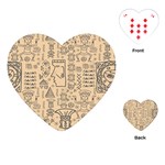 Aztec Tribal African Egyptian Style Seamless Pattern Vector Antique Ethnic Playing Cards Single Design (Heart) Front