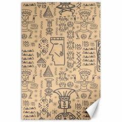 Aztec Tribal African Egyptian Style Seamless Pattern Vector Antique Ethnic Canvas 24  X 36 