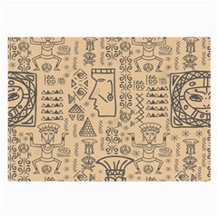 Aztec Tribal African Egyptian Style Seamless Pattern Vector Antique Ethnic Large Glasses Cloth (2 Sides)