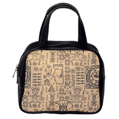 Aztec Tribal African Egyptian Style Seamless Pattern Vector Antique Ethnic Classic Handbag (one Side)