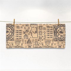 Aztec Tribal African Egyptian Style Seamless Pattern Vector Antique Ethnic Hand Towel