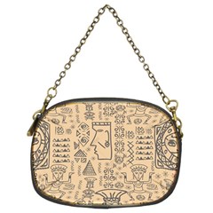 Aztec Tribal African Egyptian Style Seamless Pattern Vector Antique Ethnic Chain Purse (two Sides)