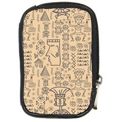 Aztec Tribal African Egyptian Style Seamless Pattern Vector Antique Ethnic Compact Camera Leather Case