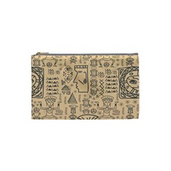 Aztec Tribal African Egyptian Style Seamless Pattern Vector Antique Ethnic Cosmetic Bag (small) by Bedest