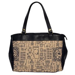 Aztec Tribal African Egyptian Style Seamless Pattern Vector Antique Ethnic Oversize Office Handbag by Bedest