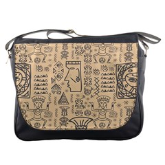 Aztec Tribal African Egyptian Style Seamless Pattern Vector Antique Ethnic Messenger Bag by Bedest