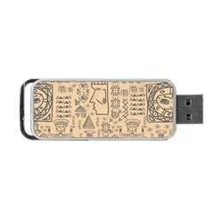 Aztec Tribal African Egyptian Style Seamless Pattern Vector Antique Ethnic Portable Usb Flash (one Side)