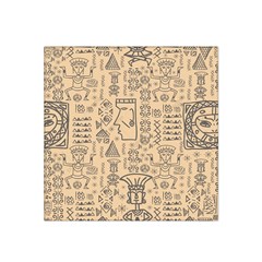 Aztec Tribal African Egyptian Style Seamless Pattern Vector Antique Ethnic Satin Bandana Scarf 22  x 22 