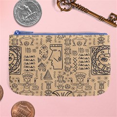 Aztec Tribal African Egyptian Style Seamless Pattern Vector Antique Ethnic Large Coin Purse