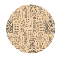 Aztec Tribal African Egyptian Style Seamless Pattern Vector Antique Ethnic Mini Round Pill Box (Pack of 5)