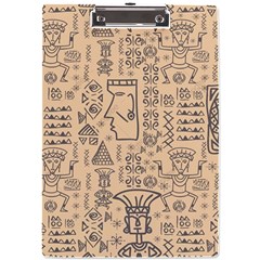 Aztec Tribal African Egyptian Style Seamless Pattern Vector Antique Ethnic A4 Acrylic Clipboard